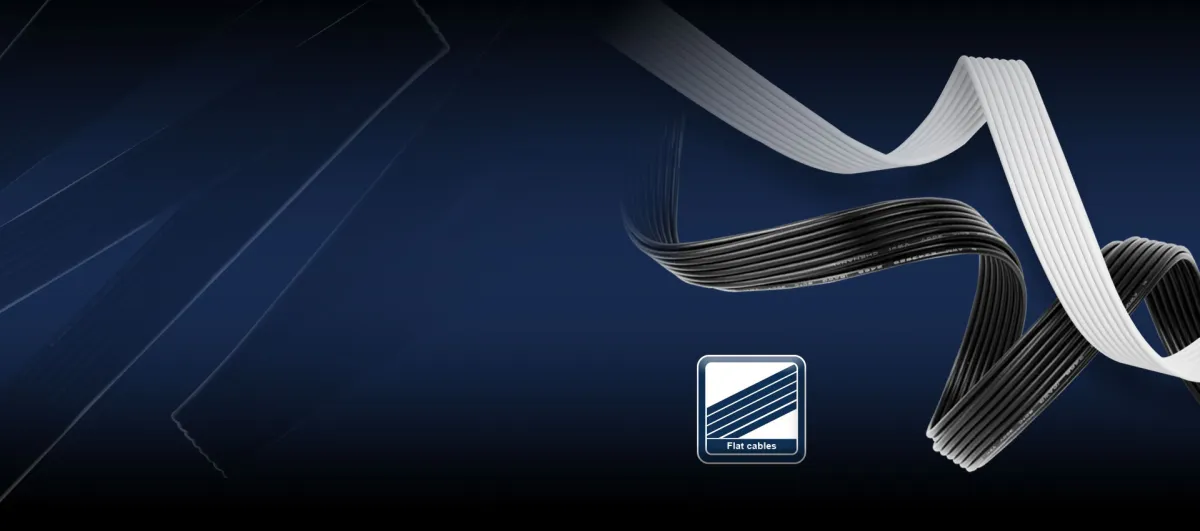 Flat cables have much greater flexibility to allow for tighter folding and management of cables