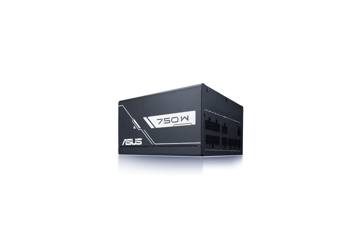 A Prime Gold Black Edition power supply unit in a blue, space vibe background.