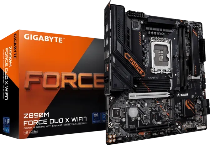 GIGABYTE Z890M FORCE DUO X WIFI7 LGA 1851 Micro-ATX Gaming Motherboard - PC Builder UAE